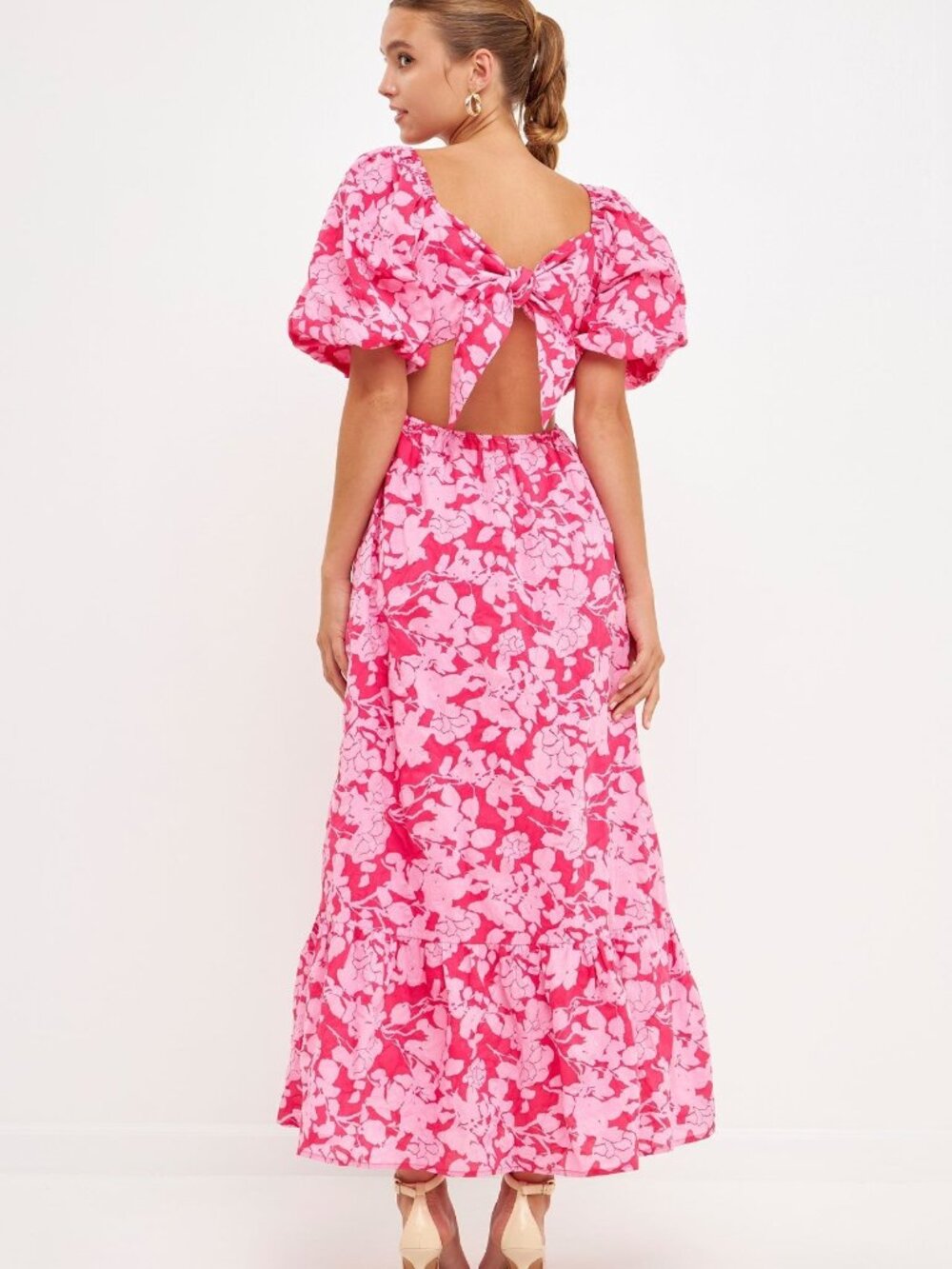 Like New- Free The Roses Floral Maxi Dress- Size Medium - Picture 3 of 6
